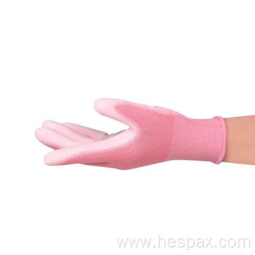 Hespax Cheap Hand Gloves PU Palm Dipped Agriculture